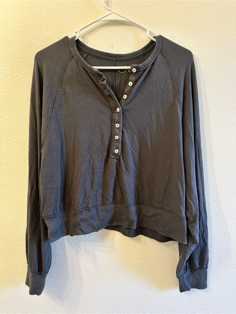 Aerie Henley Pullover Long Sleeve Top